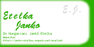 etelka janko business card